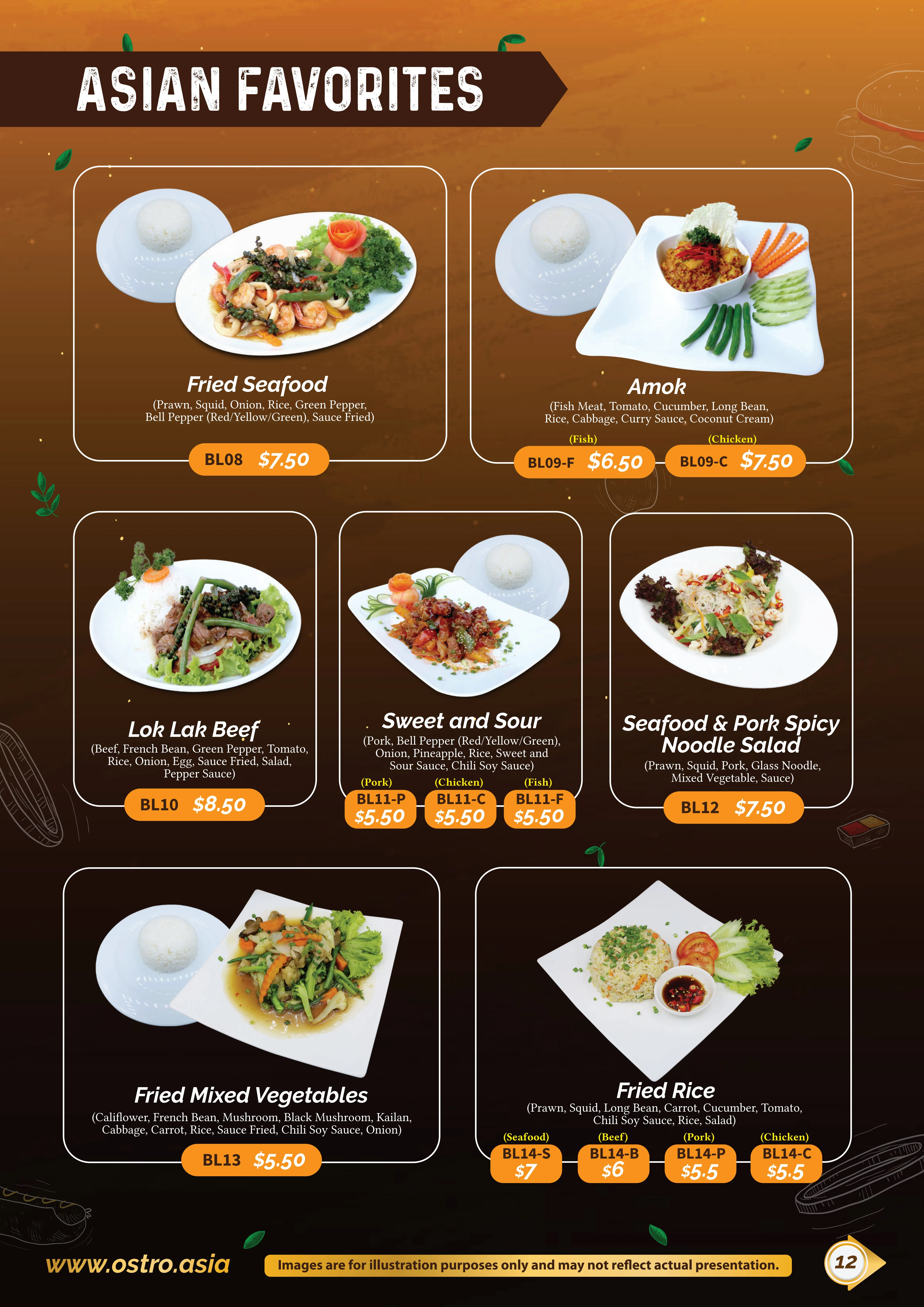 Main Courses Menu 2